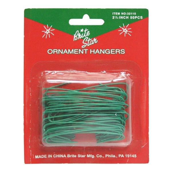 2.5" Green Ornament Hook (50 pack)